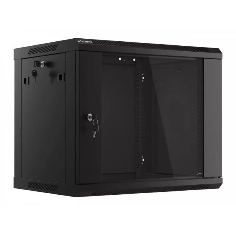 Rack a parete LANBERG 9U (600×450×507 mm) IP20, carico max. 60 kg, nero