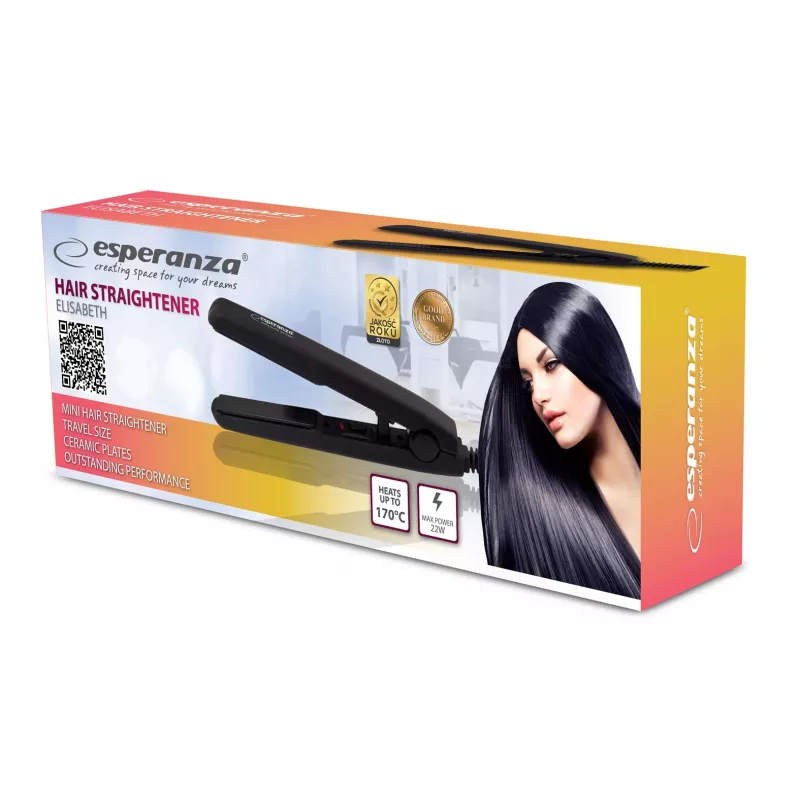 Piastra per capelli Esperanza EBP008 mini 16 cm, 22 W, piastra da viaggio