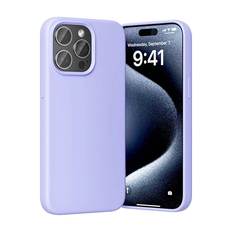 Custodia per cellulare Vention Silicone Case KUFV0-40 per iPhone 15 Pro Max, viola, silicone soft-touch vestibilità sottile