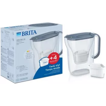 Caraffa filtrante BRITA Style Essential grafite con 4 filtri MAXTRA Pro, serbatoio 2,4 L, 1,4 L filtrati