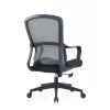 Sedia da ufficio ergonomica Up Up Darwin nero, tessuto nero + rete grigia