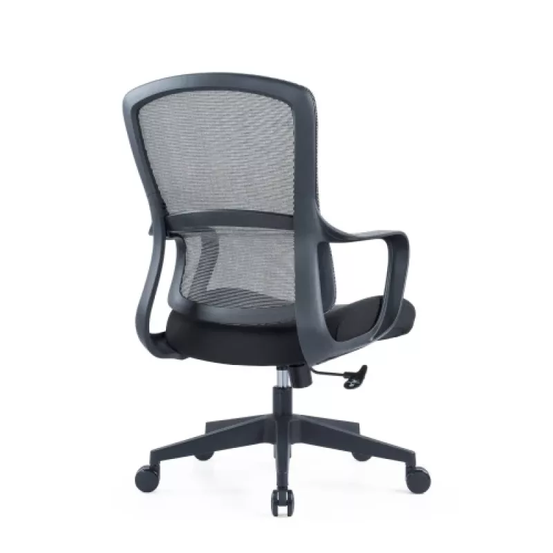 Sedia da ufficio ergonomica Up Up Darwin nero, tessuto nero + rete grigia