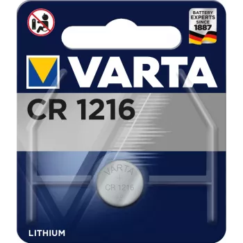 Varta CR1216 cella elettronica litio 3 25mAh blister - batteria - CR1216