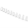 Clip per gestione cavi Secomp 44 x 60 mm grigio chiaro RAL 7035, confezione da 10