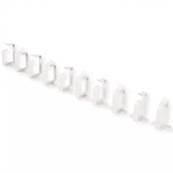 Clip per gestione cavi Secomp 44 x 60 mm grigio chiaro RAL 7035, confezione da 10