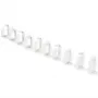 Clip per gestione cavi Secomp 44 x 60 mm grigio chiaro RAL 7035, confezione da 10