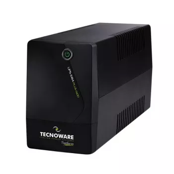 Gruppo di continuità TECNOWARE Era Plus 1600 — UPS Line-Interactive 1,6 kVA / 1120 W, 2 uscite AC, USB Type-B, nero