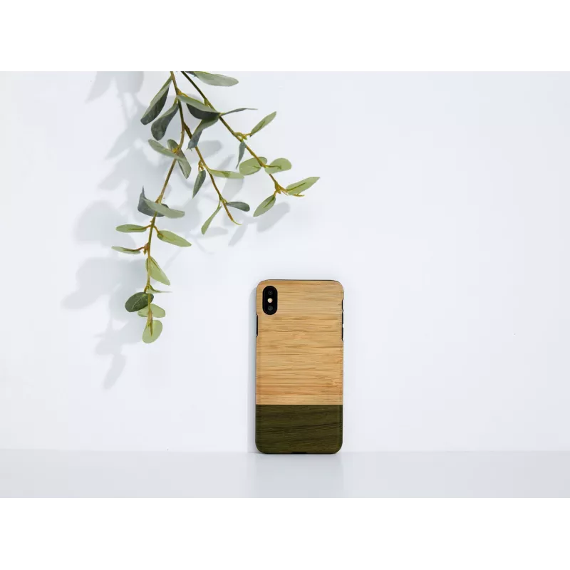 Custodia per smartphone man and wood per iPhone X/XS — foresta di bambù nero