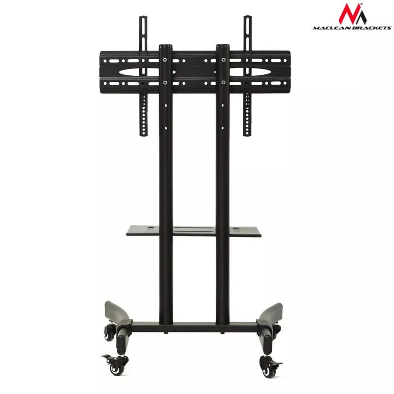 Maclean MC-739 carrello professionale per TV su ruote, 32-65 pollici (165,1 cm), max 40 kg, VESA fino a 400x600, nero