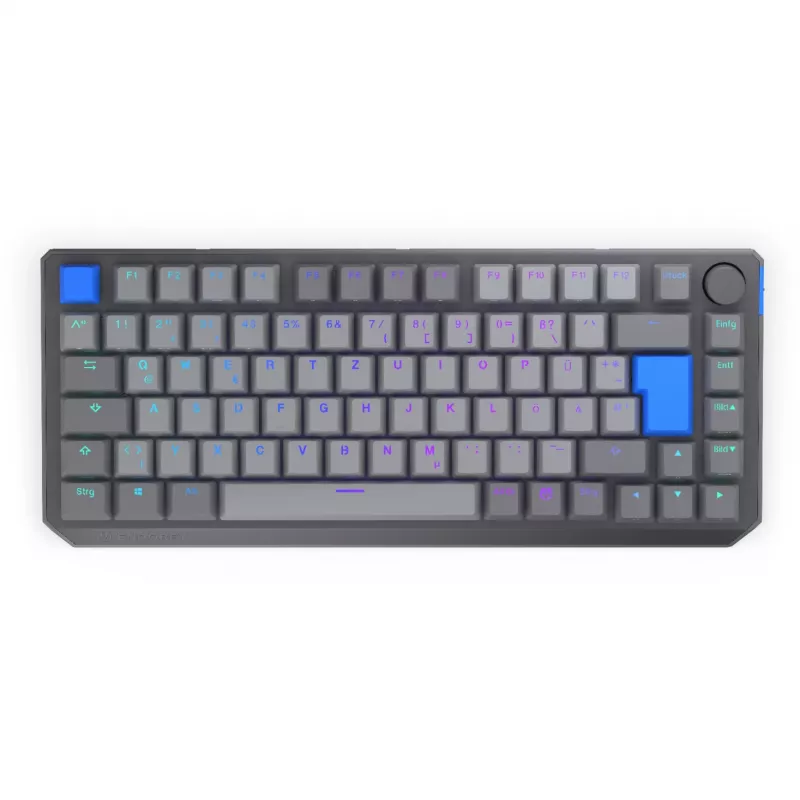 Tastiera meccanica wireless compatta 75% ENDORFY Thock V2 con switch gialli, Layout DE