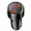 Baseus Magic CCMLC20A-01 caricabatterie da auto, 2x USB-A QC 3.0, 45 W, 6 A, display della tensione, nero