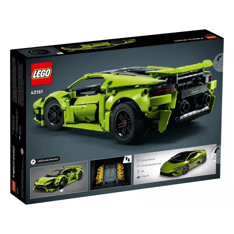 LEGO Technic kit di costruzione modello Lamborghini Huracán Tecnica in scala 1:10, 806 pezzi, età 9+
