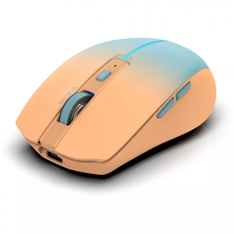 Mouse INCA IWM-511RT Bluetooth+wireless RGB colore base arancione