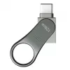 Silicon Power Mobile C80 chiavetta USB da 128 GB, USB Type-A / USB Type-C, USB 3.0 (3.1 Gen 1), titanio