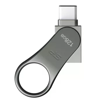 Chiavetta USB Silicon Power C80 128GB USB 3.2 Gen 1 (Type-A / Type-C) titanio