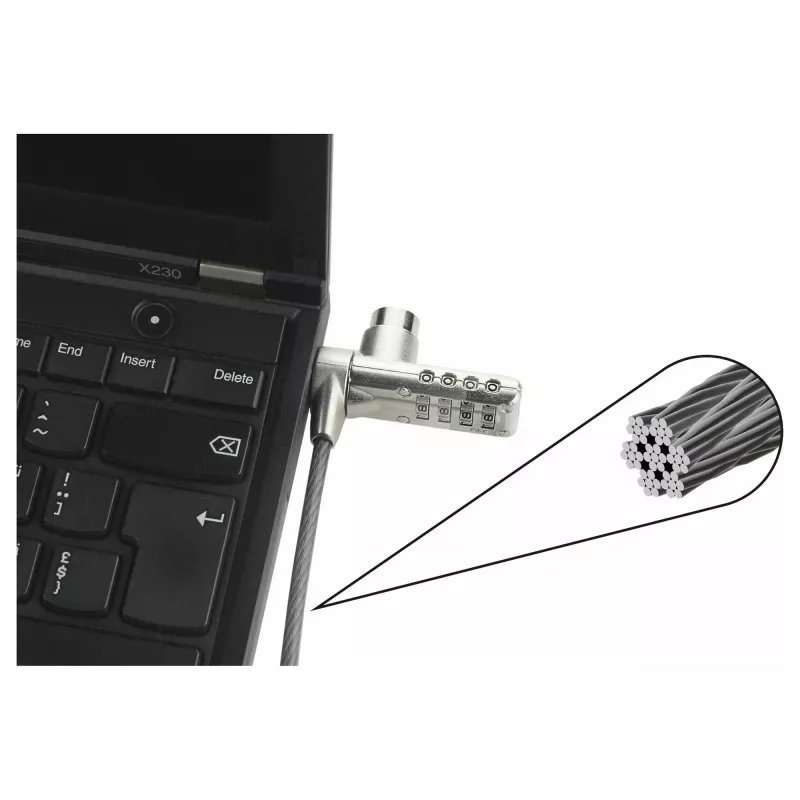 Dicota Security Cavo T-Lock, combinazione, chiuso slot 3x7mm