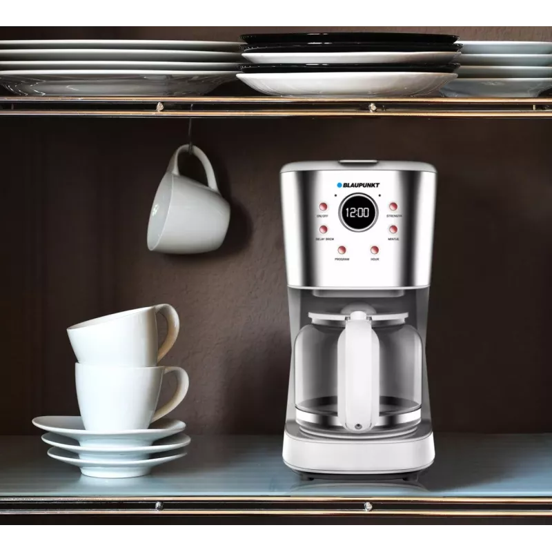 Blaupunkt CMD802WH Display 1,5 l macchina da caffè americano argento