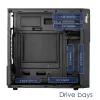 Akyga AK19BK case per PC micro-tower, Micro-ATX / Mini-ITX, USB-C + USB 3.0 + 2x USB 2.0, senza alimentatore, nero