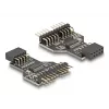 DeLOCK 60045 Adattatore per cavo 9 pin USB 2.0 2 x header 9 pin nero
