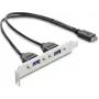 Adattatore DELOCK USB Type-E Key A ST a 2× USB-A 5Gbit/s con staffa (modello 67345)