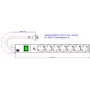 Ciabatta multipresa Bachmann 800.3934 19Z 1HE con 7 prese CEE 7/3