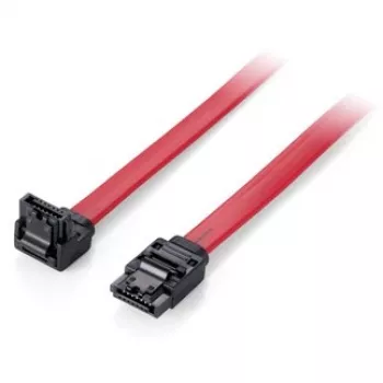 Equip cavo SATA III, angolare, 0,5 m, 0,5 m, SATA III, SATA 7 pin, SATA 7 pin, connettore maschio/connettore maschio, rosso