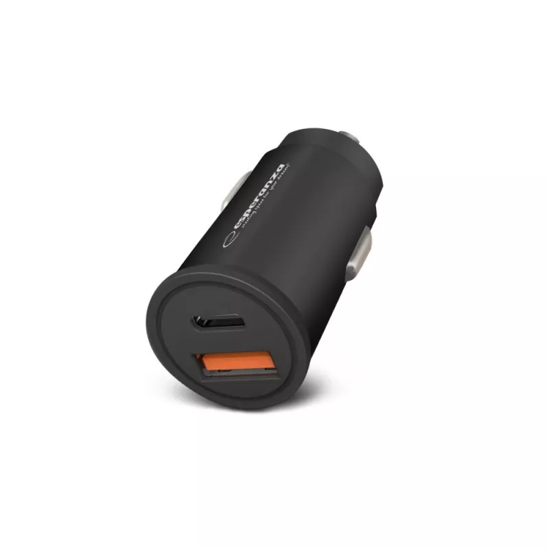 Caricabatterie USB da auto ESPERANZA EZC111K, 20W (USB-C PD 20W + USB-A QC3.0), ingresso 12–24V, nero