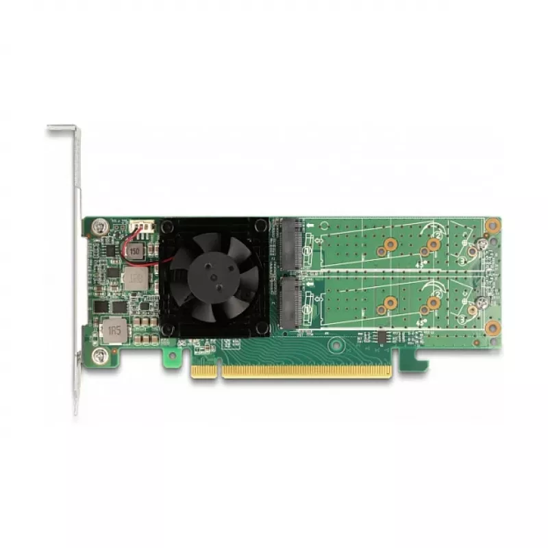 DeLOCK scheda PCI Express x16 su 4 x NVMe M.2 Key M interne – formato Low Profile
