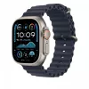 Cinturino Apple 49mm Navy Ocean Band prolunga finitura titanio naturale