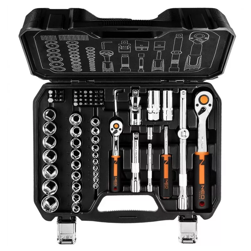 NEO tools 10-054 set di chiavi a bussola e cricchetto
