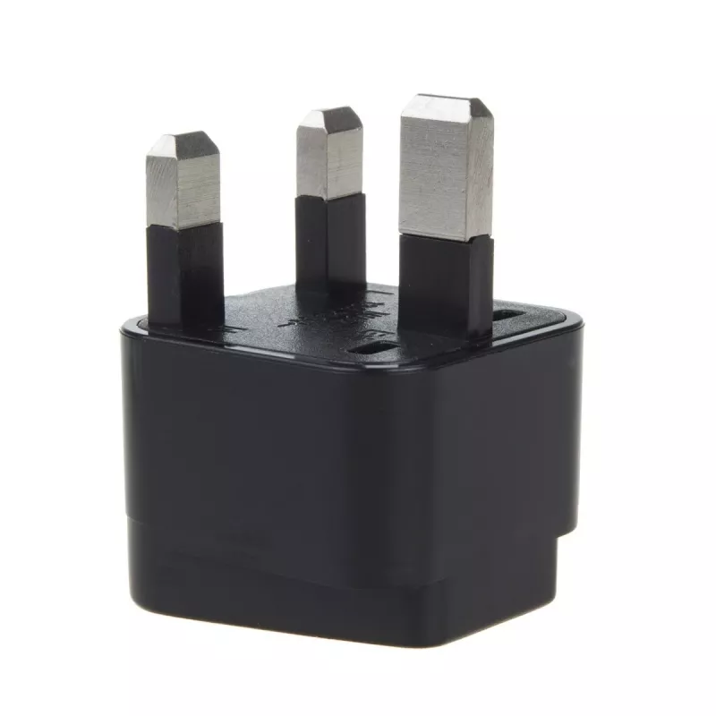 Maclean MCE154 adattatore di spina, presa EU a spina UK, nero