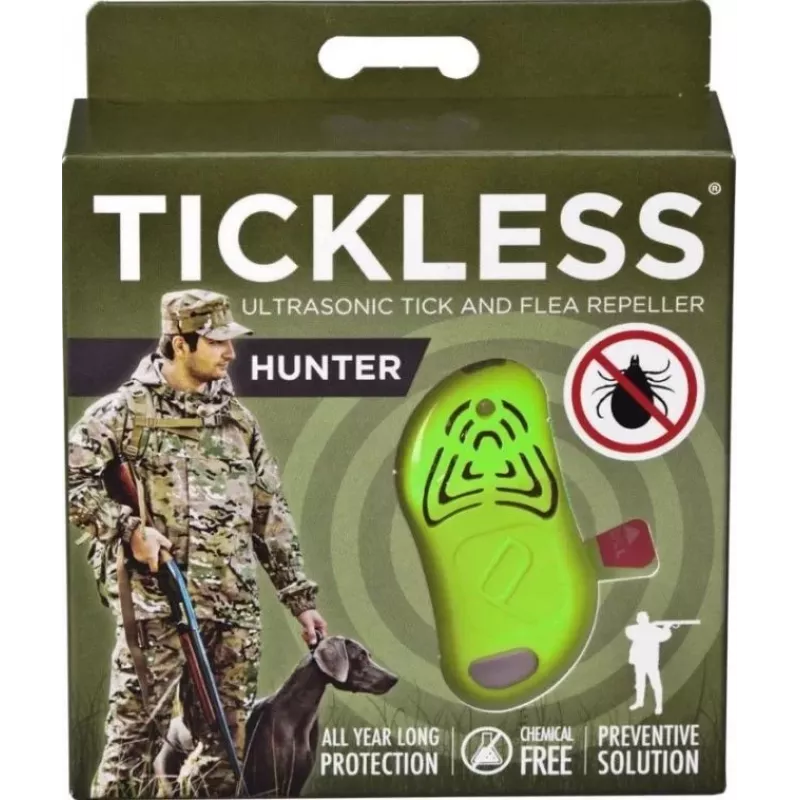TICKLESS rimozione zecche a ultrasuoni, per cacciatori HUNTER, verde