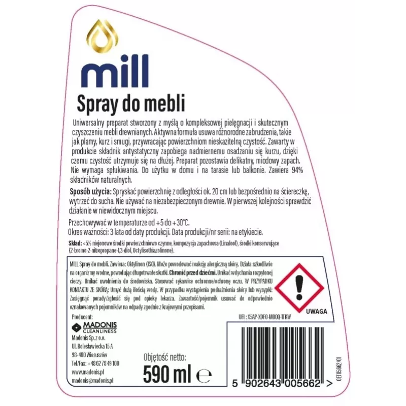 MILL Clean spray per mobili 590 ml