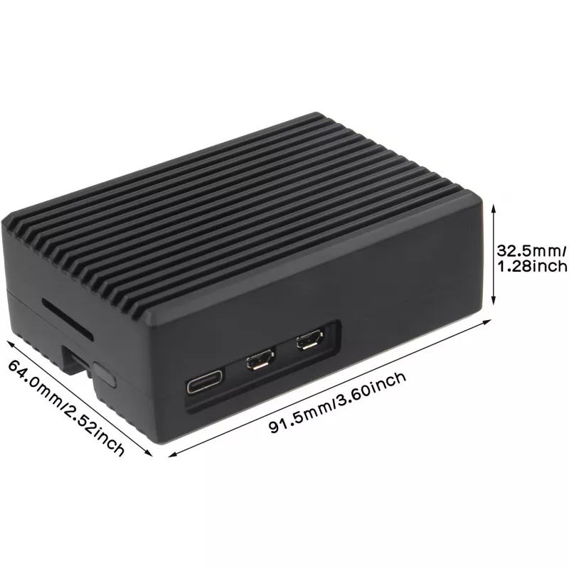 INTER-TECH case per Raspberry Pi 5 — ODS-739 design compatto