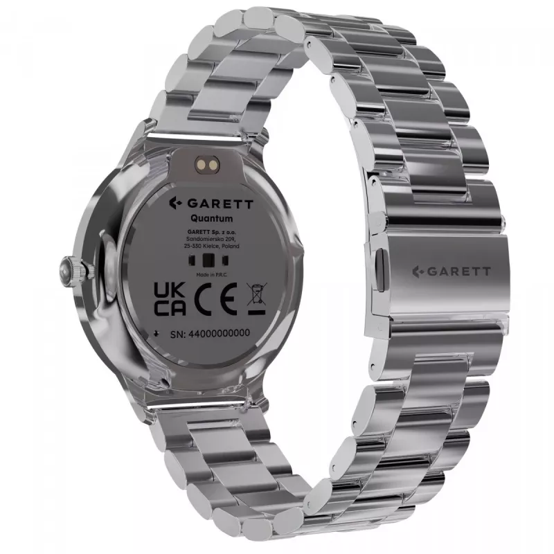 Smartwatch Garett Quantum — acciaio inox argento