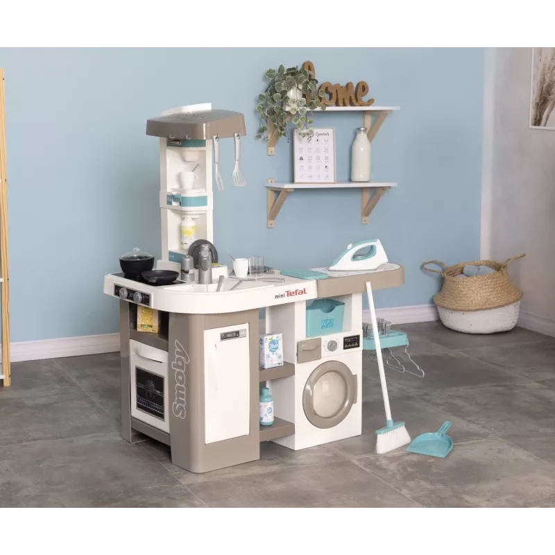 Smoby 311050 cucina giocattolo con area lavanderia e accessori