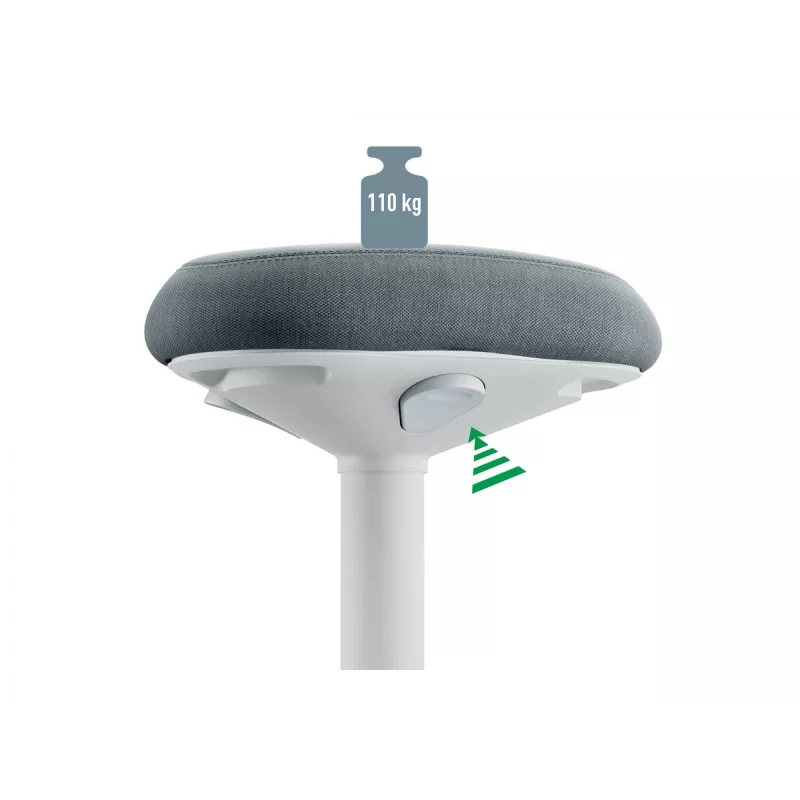 Sedia da ufficio Leitz 65440085 seduta imbottita grigio struttura in plastica