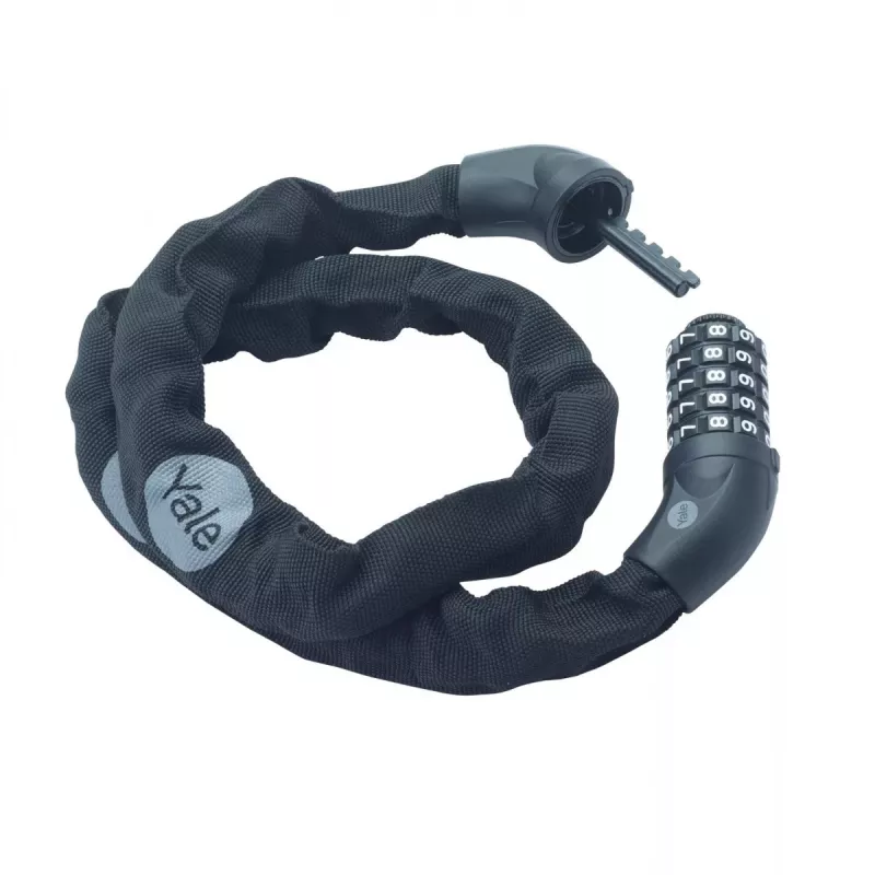 Lucchetto a catena YALE HOME YCHC0/6/90/2 — catena di sicurezza con spessore 6 mm, combinazione