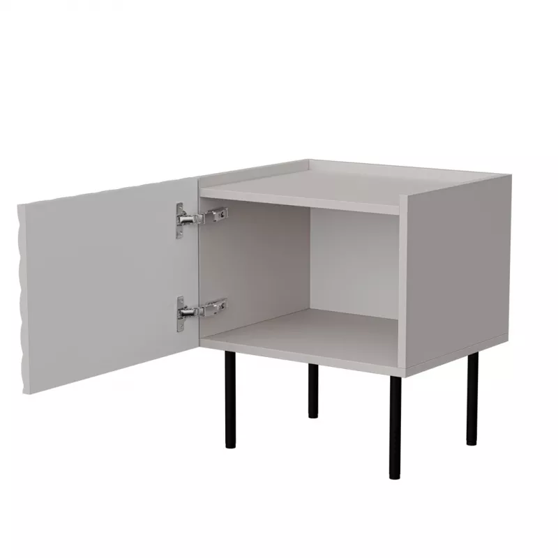Comodino Cama LUCCA, cama meble, 47x40x52 cm, cashmere, MDF/truciolare, set da 2