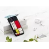 Custodia per smartphone iKins per iPhone 11 Pro Mondrian nero — cover protettiva, guscio rigido, aperture precise