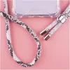Custodia con collana Lookabe Snake Edition per iPhone 7/8, argento, custodia protettiva con cordino a pendente