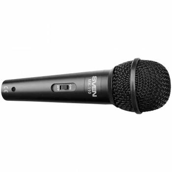 Microfono SVEN MK-110 (con cavo, dinamico, metallo, cavo 4,0 m, jack 6,3 / 3,5 mm, nero)