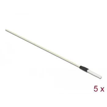 Delock 86781 Bastoncini per la pulizia della fibra ottica, 15 cm, bianco, 5 pz.