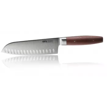 GEFU ENNO coltello Santoku con scanalature 18 cm