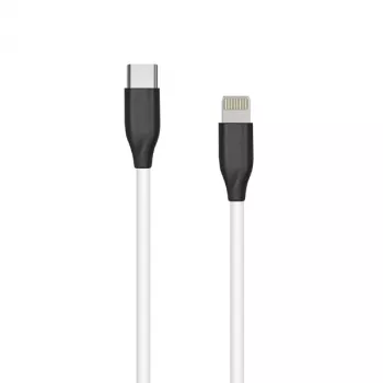 Cavo in silicone USB Type-C - Lightning, 2 m (bianco)