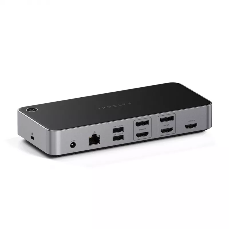 Dock con filo Satechi Triple 4K Display nero argento 4K Ultra HD 60 Hz