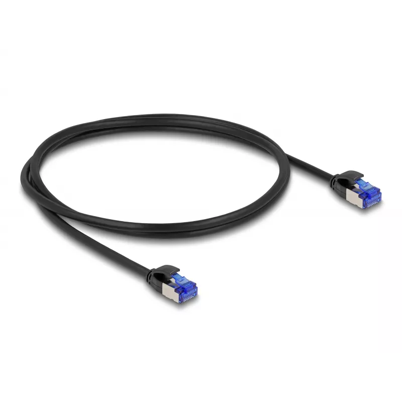 Cavo di rete DeLOCK RJ45 Cat.6A S/FTP sottile 1m nero