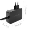 Qoltec PD 120W Turbo Fast Charger | 5-28V | 3-4.5A | USB-C | nero