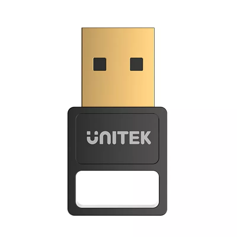 Adattatore USB-Bluetooth Unitek B105B — USB 2.0 Type-A, BLE v5.3, 3 Mbit/s, nero, Plug-and-Play