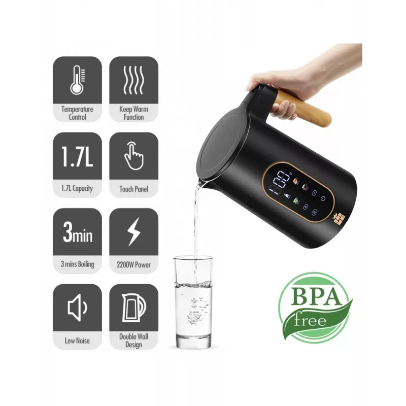 Bollitore elettrico Forme FKG-5017 1,7 l 2200 W argento
